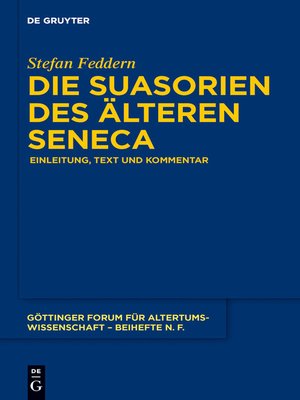 cover image of Die Suasorien des älteren Seneca